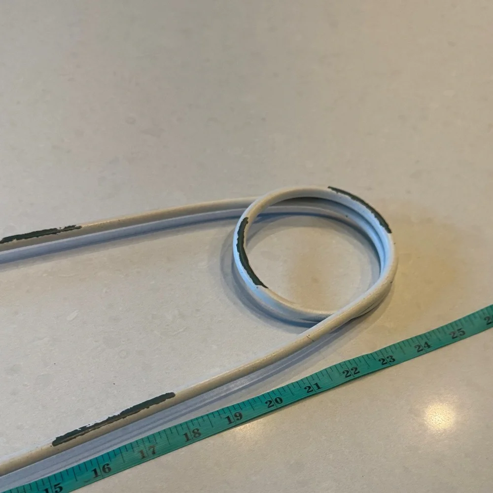 Diaper pin White green great for decorating, shower laundry room.